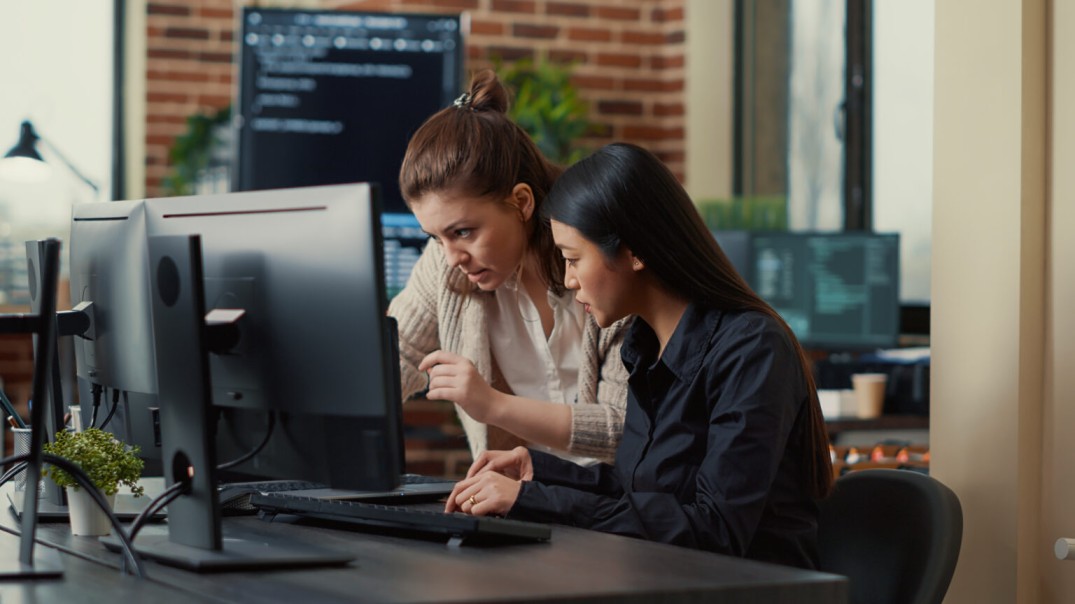 a software developer undergoing the onboarding process
