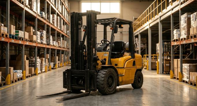 forklift at a warehouse